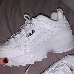 Women’s White Fila’s